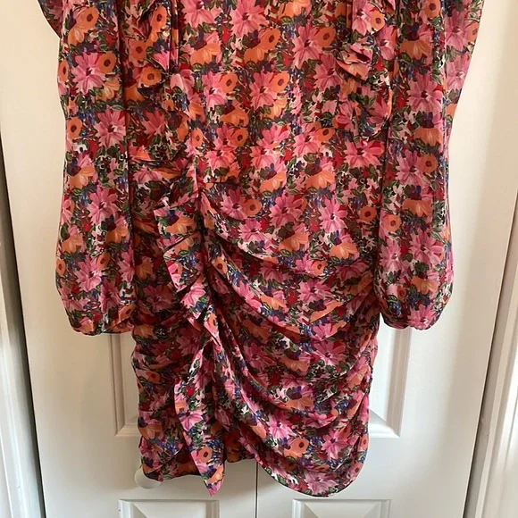 ZARA fantastic floral dress with ruffles like new - Picture 3 of 7
